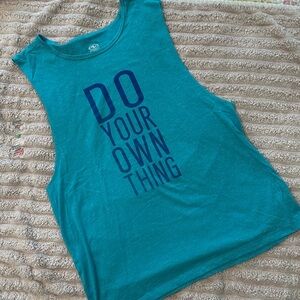 Athletic Works Blue Graphic Muscle Tee